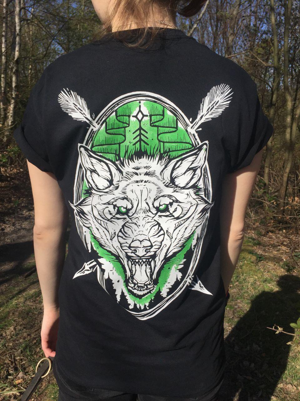 Northern Light Wolf T-Shirt (woman, back)